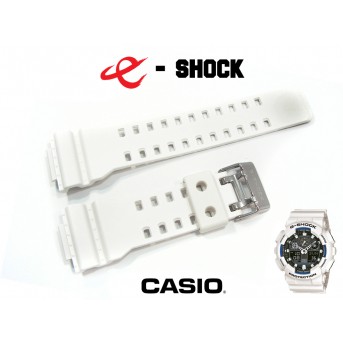 Pasek Casio GA-100B-7A, GA-110RG-7A, GA-100, GA-110, GD-100, GD-110, GA-120, GD-120, GA-300, GAC-100, G-8900 biały matowy