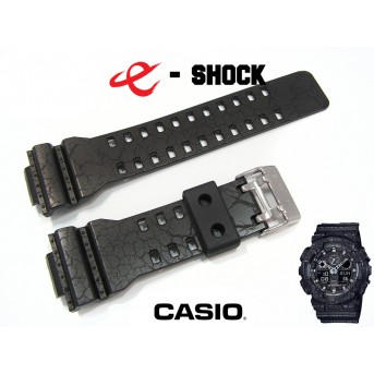 Pasek Casio GA-100CG-1A, GA-100CG, GA-100, GA-110, GA-120, GD-100, GD-110, GD-120, GAX-100 czarny półmat wzór