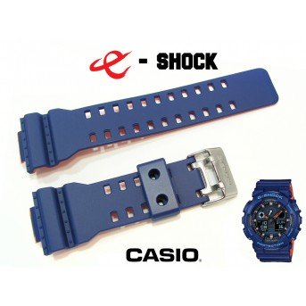 Pasek Casio GA-100L-2A, GA-100, GA-110, GA-120, GD-100, GD-110, GD-120, GAX-100, GA-300, G-8900, GDF-100 granatowy matowy